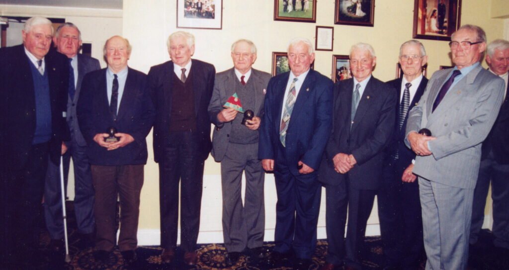 Surviving members of Rockvale Rovers pictured at reunion function in 1997